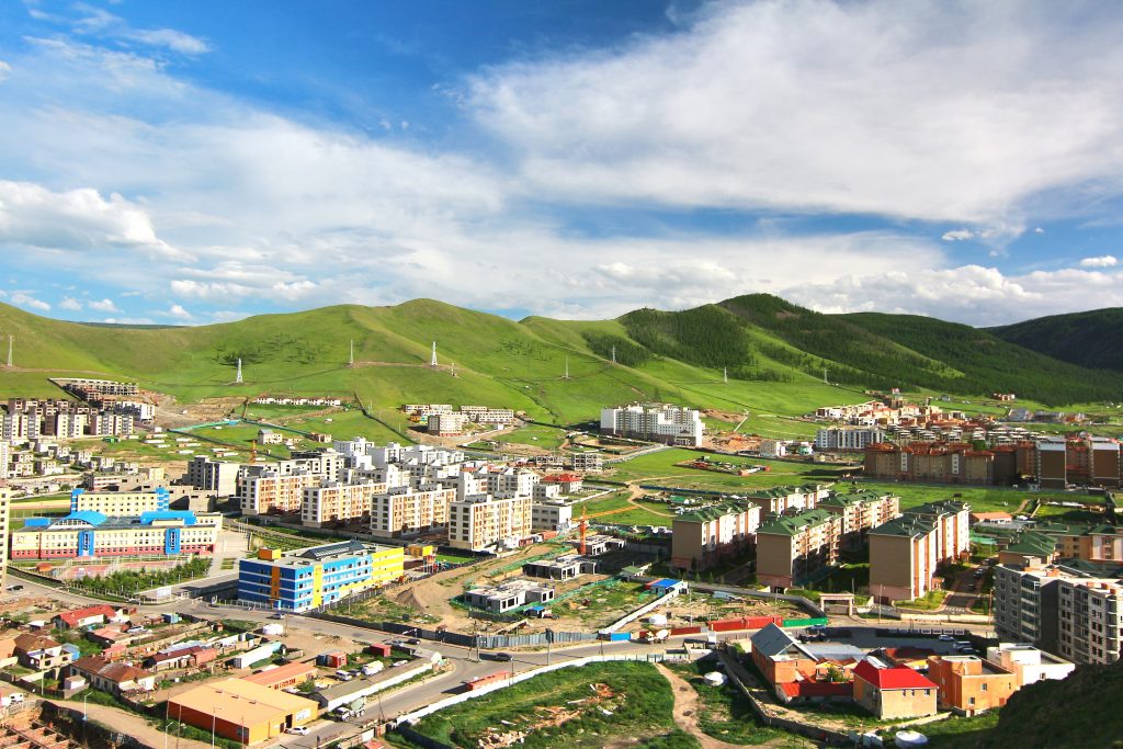 panoramic view of the entire city of Ulaanbaatar, mongolia